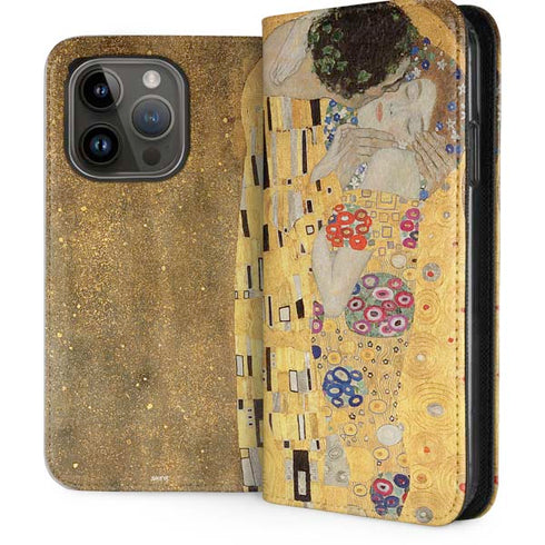 Klimt - The Kiss by Klimt iPhone 15 Pro Folio Case